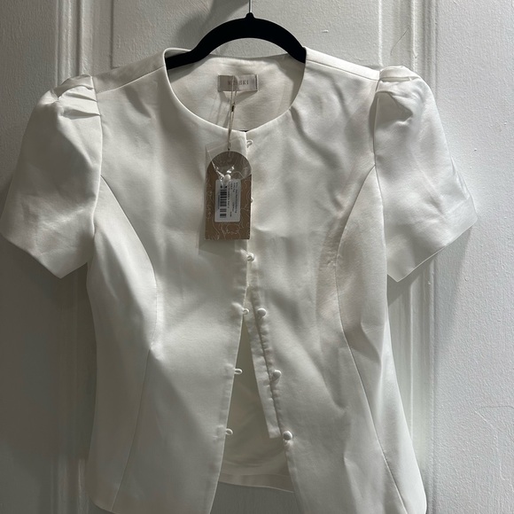 Meshki Ivory Button-Up Blouse - Picture 2 of 4